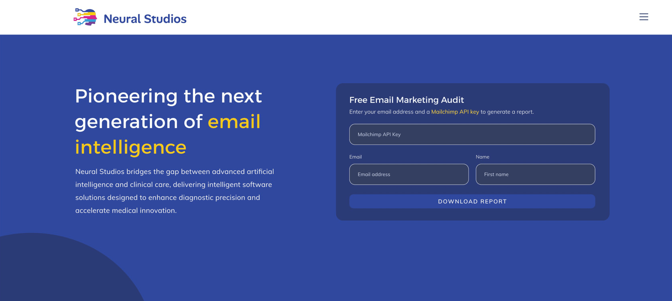 White-label email audit form with agency branding